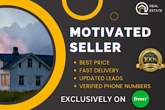 provide you real estate motivated seller leads with skip tracing