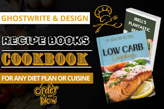 design write recipes meal plan for cookbook ebook food blog recipe books
