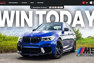 build competition and raffle website, giveaway website event ticket website