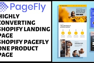 design highly converting shopify landing page shopify pagefly one product page