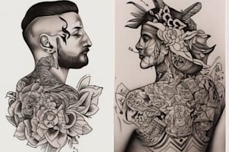 do tattoo design with traditional tattoo in my style