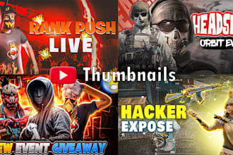 make bgmi and free fire thumbnails