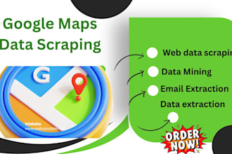 be data scraping, google maps data scraping and web scraping first