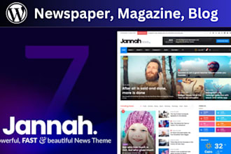 customize jannah newspaper, magazine or blog wordpress theme