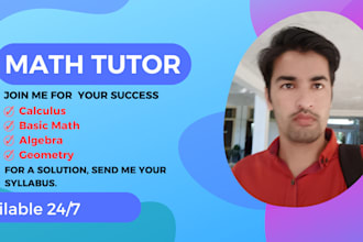 be your calculus math tutor, university math tutor