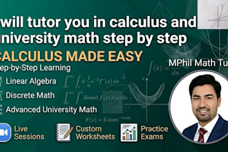 tutor you in calculus and university math step by step
