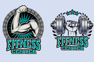 create strong fitness gym boxing and sports logo design