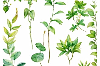 draw line art illustration botanical and flower beautifully