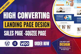 design high converting landing page, sales page or squeeze page