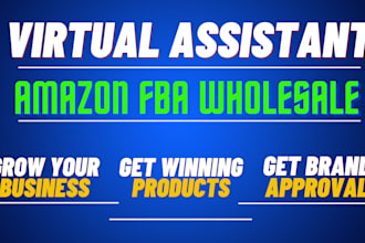 be your virtual assistant of amazon fba wholesale