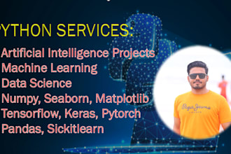 do any python task of artificial intelligence, machine learning and data science