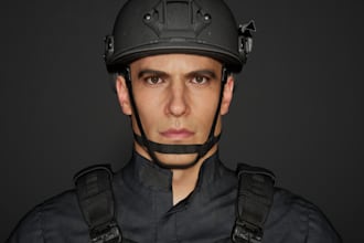 create and animate hyper realistic 3d character, 3d game model, film character