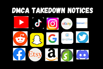remove infringing and defaming content from reddit,facebook,youtube,under dmca