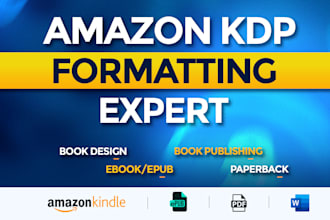 do book formatting, kindle ebook formatting and paperback formatting