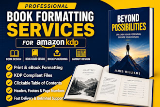 do ebook, print book formatting and layout design for amazon KDP