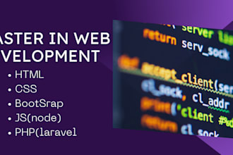 built software full stack website development in PHP laravel