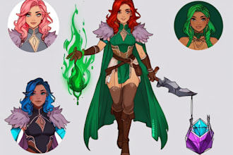 draw your dnd character or party illustration