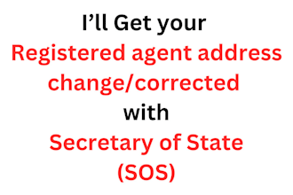 change correct registered agent address with secretary state