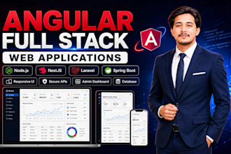 develop angular full stack web app with nodejs nestjs laravel or spring boot