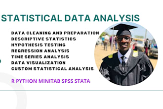 do statistical analysis using r python spss minitab stata
