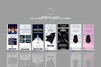 desgin rull up banner pull up or pop up banner