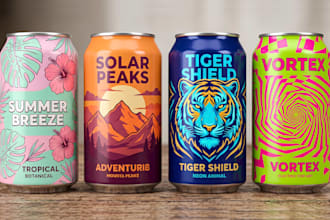 do label, logo for beer, energy drink, can, beverage, soda, drinks, juice, water