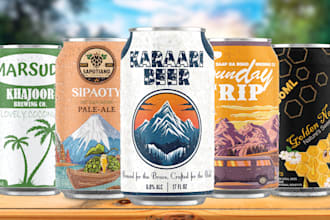 do can label beer, soda, seltzer, water, beverages, energy drink, coffee, juice