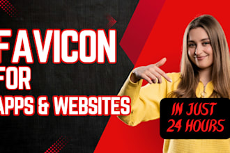 do flat, simple icon or favicon design for website in 2 hrs