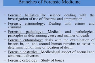 do consultancy on pathology, biochemistry, paternity