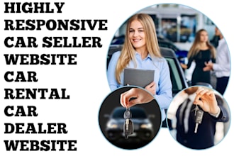 design responsive car seller website car rental website car dealership website