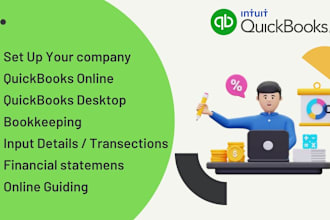 create your quickbooks online and desktop account and setup a to z