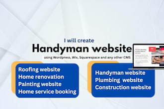 design a professional construction hvac roofing, plumbing or handyman website