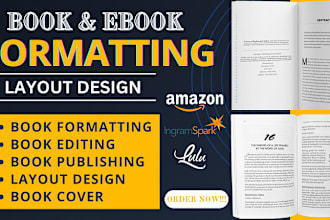 do book formatting paperback KDP, lulu, ingramspark publish kindle formatting