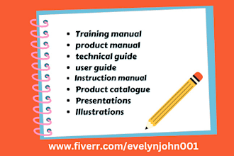 write your training manual course content or online course workbook in english