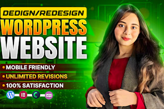 design and redesign responsive wordpress website with elementor