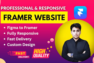 build a professional framer website, figma to framer  website design