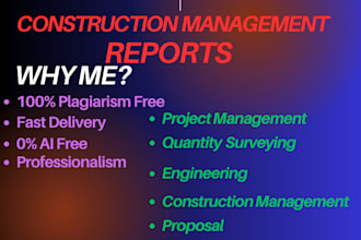 do reports related to quantity surveying and contract management task