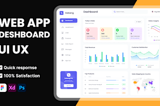 do professional UI UX design for admin panels, web apps, and saas in figm