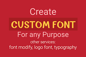 create custom font, logo font and typorgaphy