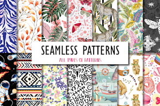 create seamless pattern design repeat fabric textile pattern