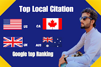 do USA UK canada aus local citation local listing and directory submission