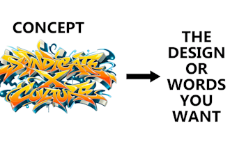 design unique graffiti fonts and street art logo with ai