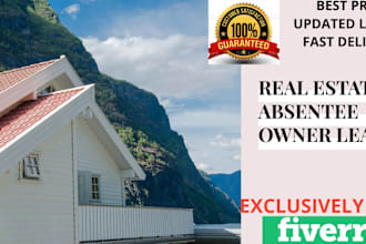 provide absentee owner real estate leads with skip tracing