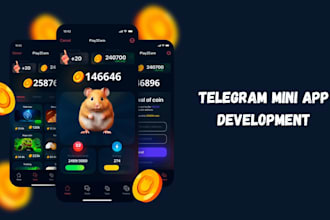 create a app like notcoin or tapswap in telegram mini app
