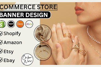 design ecommerce benner, shopify banner, etsy banner and amazon