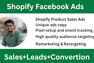 setup shopify facebook ads campaign, advertising, marketing for your business