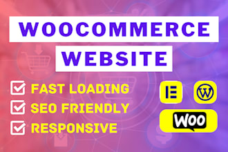 design an ecommerce store website with wordpress woocommerce and elementor pro