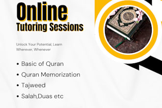 be your quran teacher or tutor, online lessons