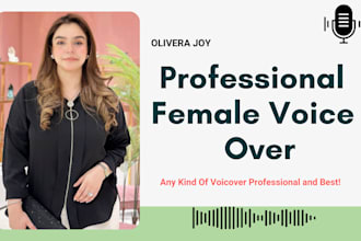 record a professional female voice over, female voiceover