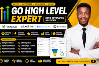 automate gohighlevel, pipedrive, hubspot CRM workflows and integrations